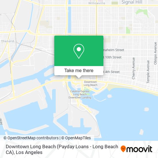 Downtown Long Beach (Payday Loans - Long Beach CA) map