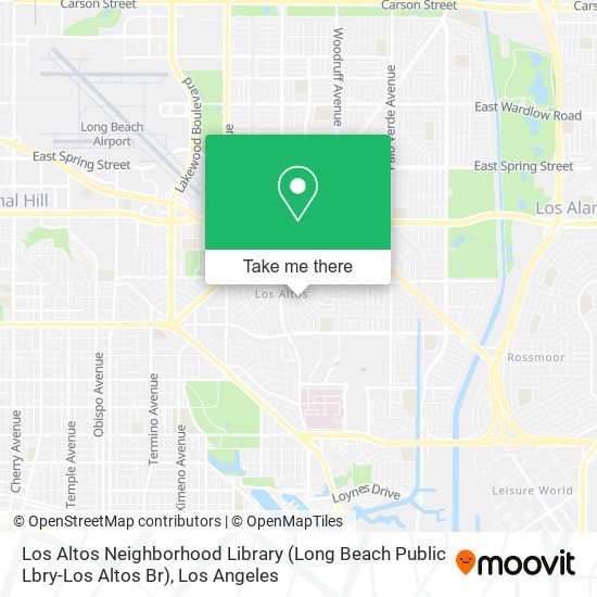 Mapa de Los Altos Neighborhood Library (Long Beach Public Lbry-Los Altos Br)