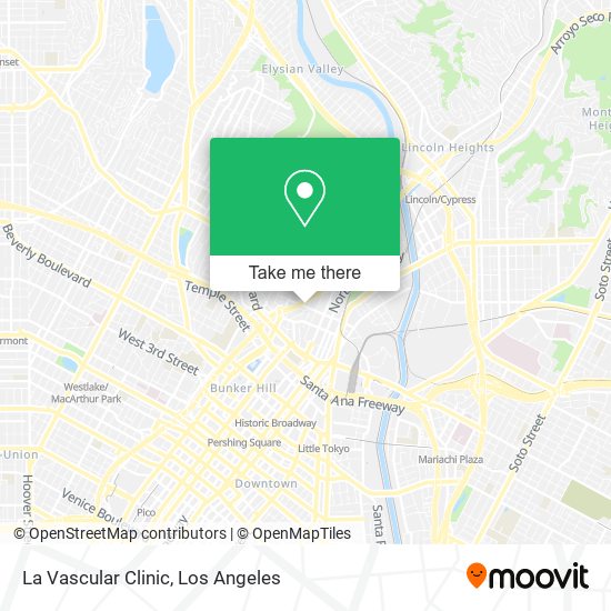 La Vascular Clinic map