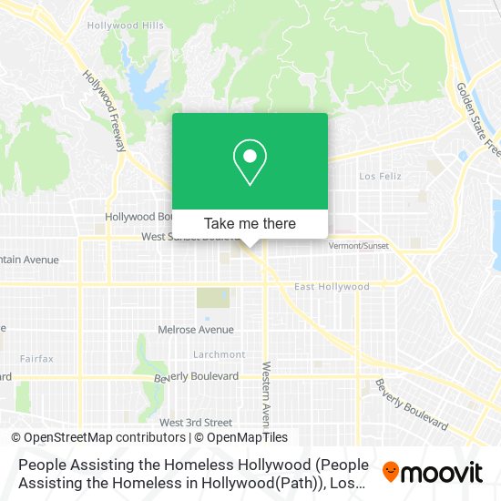 Mapa de People Assisting the Homeless Hollywood (People Assisting the Homeless in Hollywood(Path))