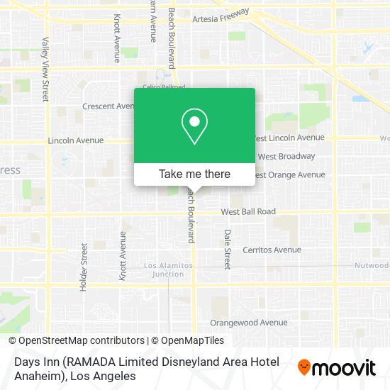Days Inn (RAMADA Limited Disneyland Area Hotel Anaheim) map