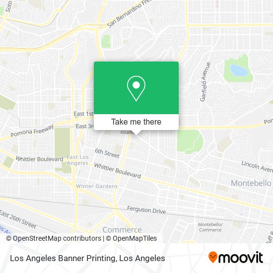 Los Angeles Banner Printing map