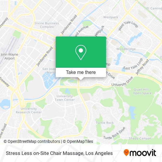 Stress Less on-Site Chair Massage map