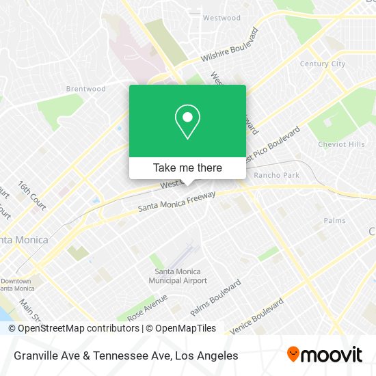 Granville Ave & Tennessee Ave map