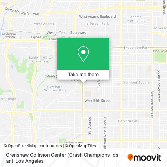 Crenshaw Collision Center (Crash Champions-los an) map
