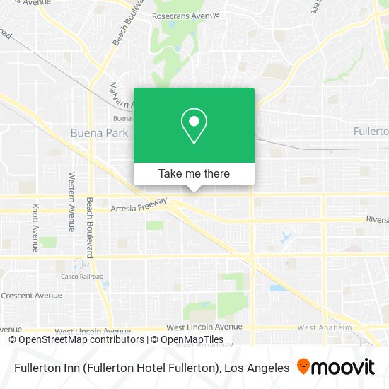 Mapa de Fullerton Inn (Fullerton Hotel Fullerton)