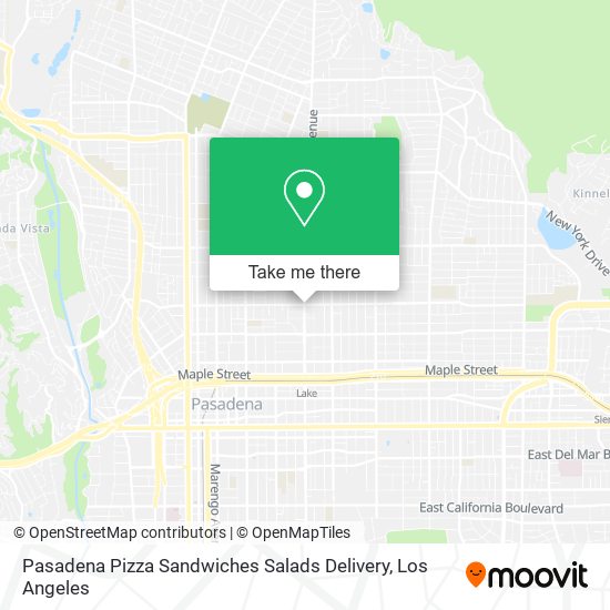 Mapa de Pasadena Pizza Sandwiches Salads Delivery