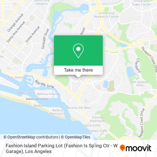 Fashion Island Parking Lot (Fashion Is Sp'ing Ctr - W Garage) map