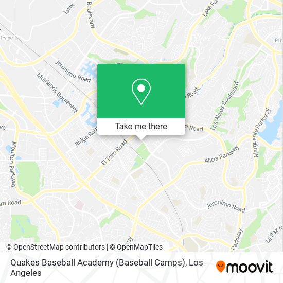 Mapa de Quakes Baseball Academy (Baseball Camps)