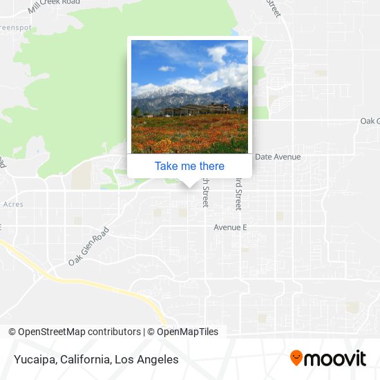 Mapa de Yucaipa, California