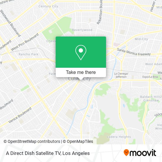 A Direct Dish Satellite TV map