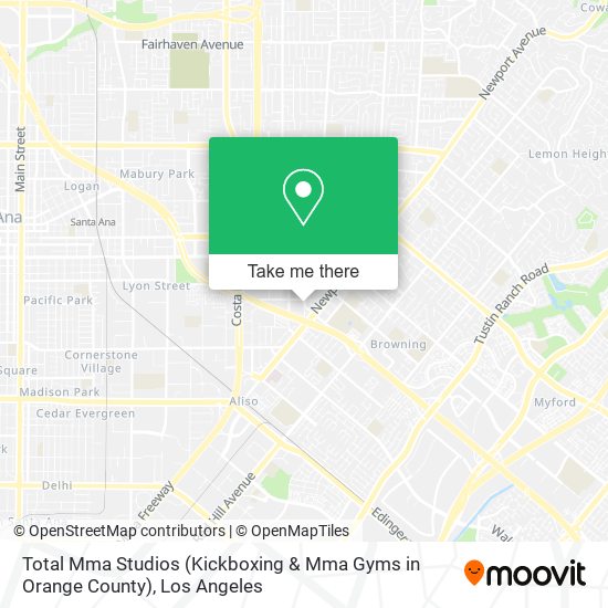 Mapa de Total Mma Studios (Kickboxing & Mma Gyms in Orange County)