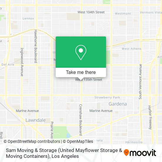 Mapa de Sam Moving & Storage (United Mayflower Storage & Moving Containers)