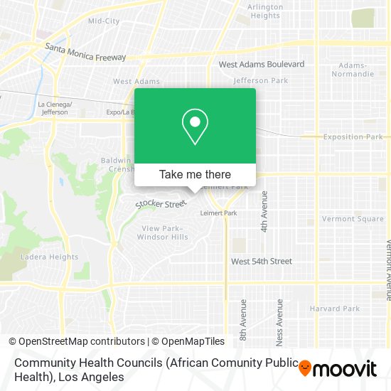 Community Health Councils (African Comunity Public Health) map