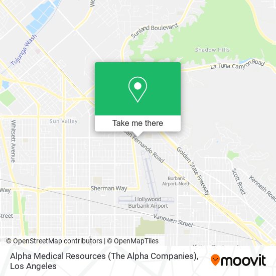 Mapa de Alpha Medical Resources (The Alpha Companies)