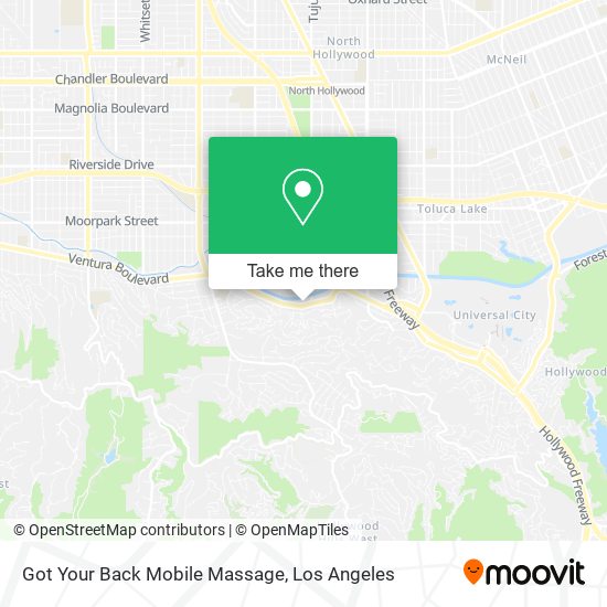 Got Your Back Mobile Massage map