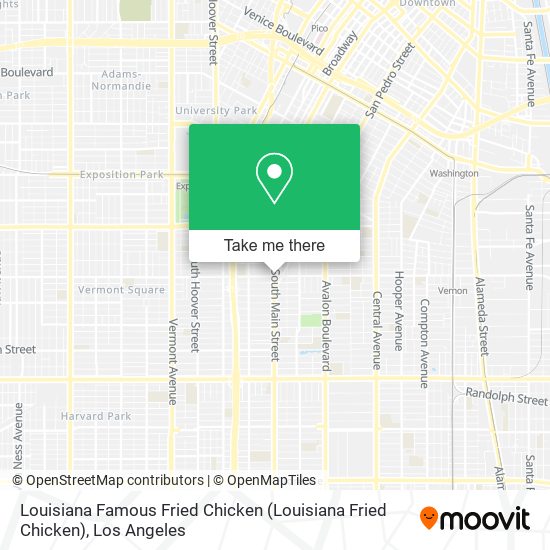 Mapa de Louisiana Famous Fried Chicken