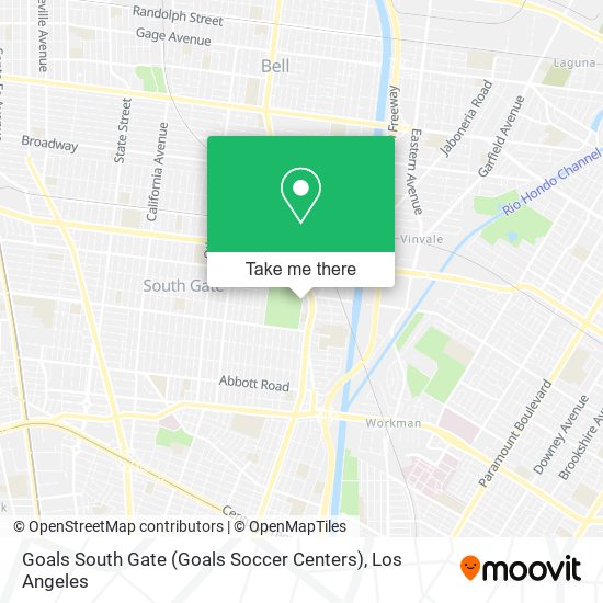 Mapa de Goals South Gate (Goals Soccer Centers)