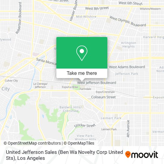 United Jefferson Sales (Ben Wa Novelty Corp United Sts) map