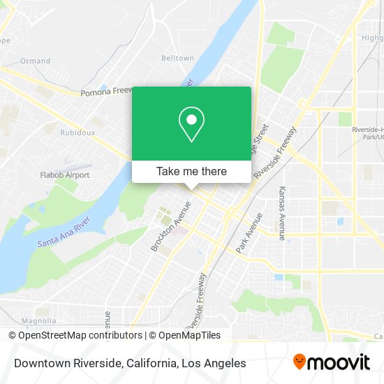 Downtown Riverside, California map