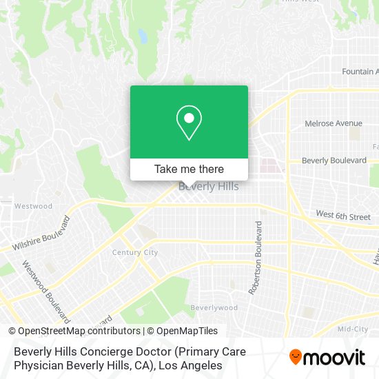Mapa de Beverly Hills Concierge Doctor (Primary Care Physician Beverly Hills, CA)