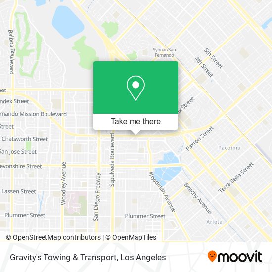 Gravity's Towing & Transport map