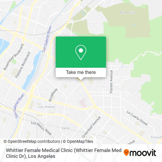 Whittier Female Medical Clinic (Whittier Female Med Clinic Dr) map