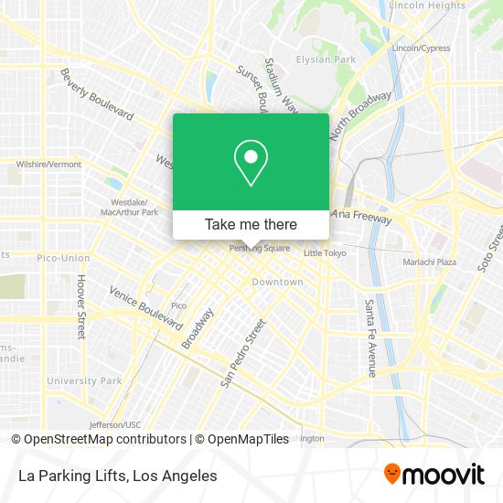 La Parking Lifts map