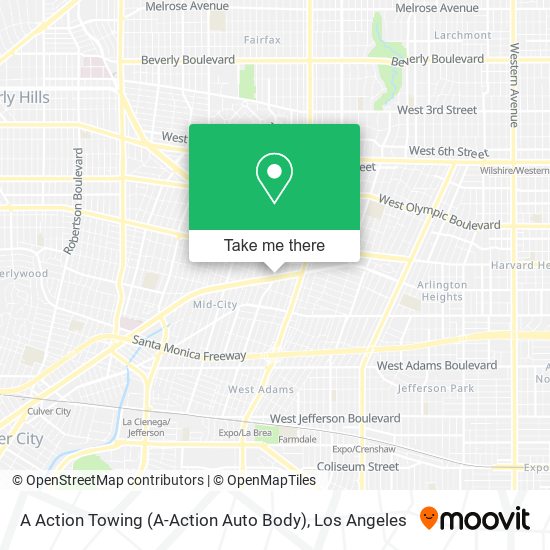Mapa de A Action Towing (A-Action Auto Body)