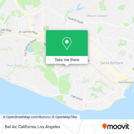 Bel Air, California map