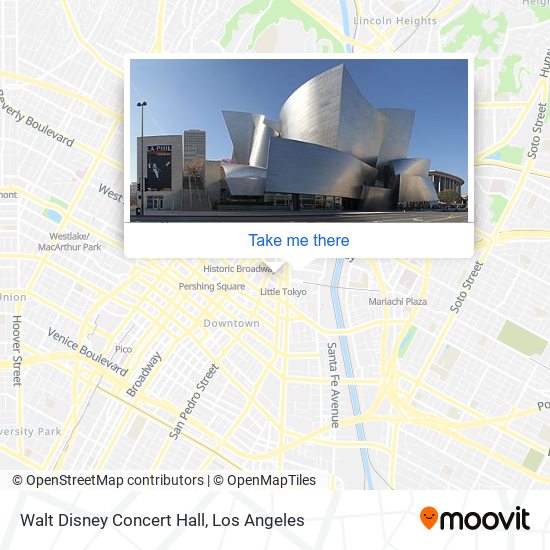 Mapa de Walt Disney Concert Hall