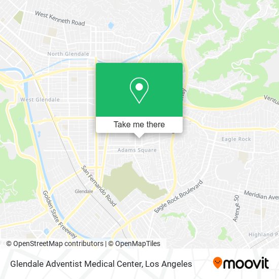 Glendale Adventist Medical Center map