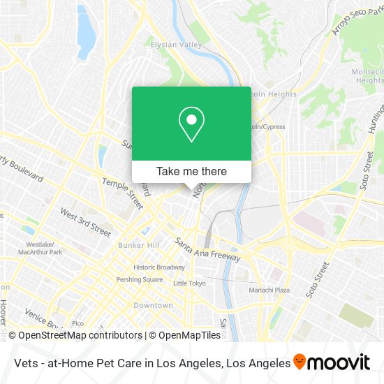 Mapa de Vets - at-Home Pet Care in Los Angeles