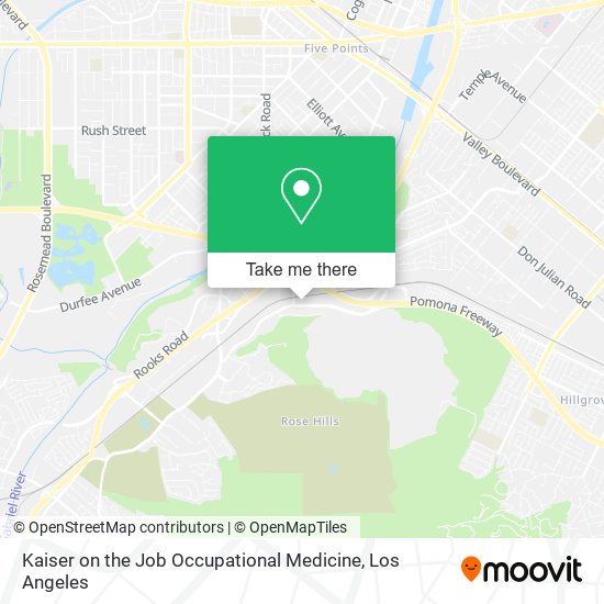 Mapa de Kaiser on the Job Occupational Medicine