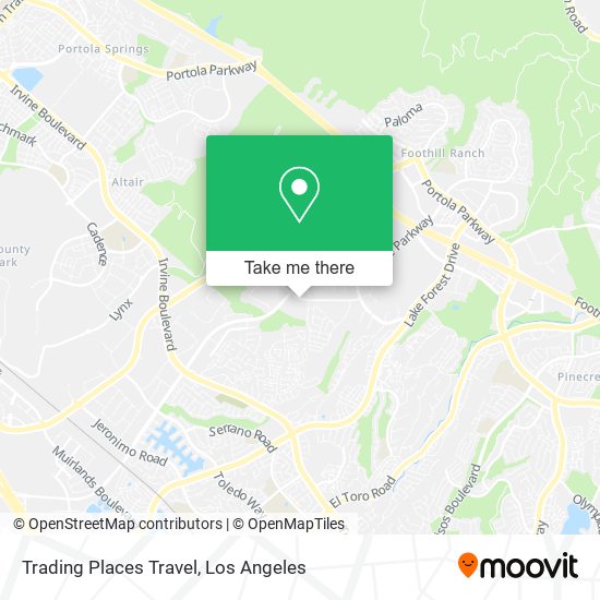 Trading Places Travel map