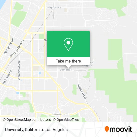 University, California map