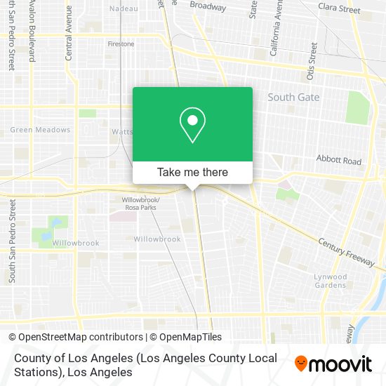 Mapa de County of Los Angeles (Los Angeles County Local Stations)