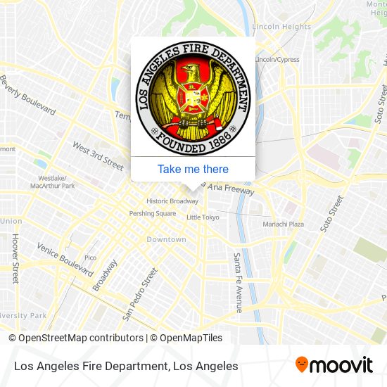 Mapa de Los Angeles Fire Department