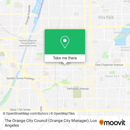 The Orange City Council (Orange City Manager) map