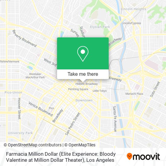 Farmacia Million Dollar (Elite Experience: Bloody Valentine at Million Dollar Theater) map