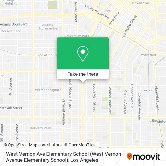 West Vernon Ave Elementary School map