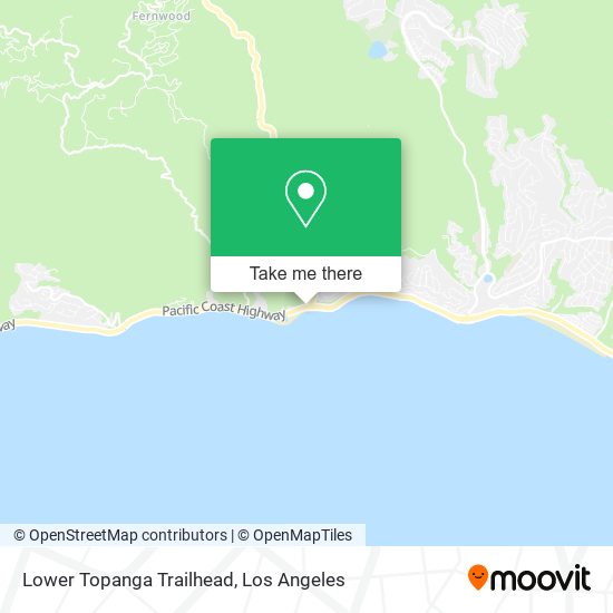 Lower Topanga Trailhead map