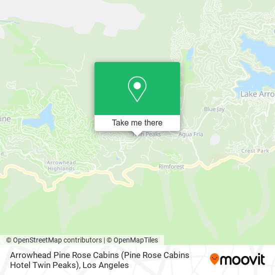 Mapa de Arrowhead Pine Rose Cabins (Pine Rose Cabins Hotel Twin Peaks)