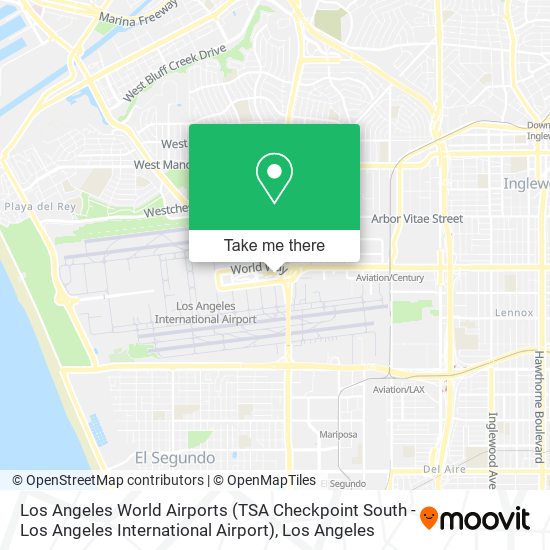 Mapa de Los Angeles World Airports (TSA Checkpoint South - Los Angeles International Airport)