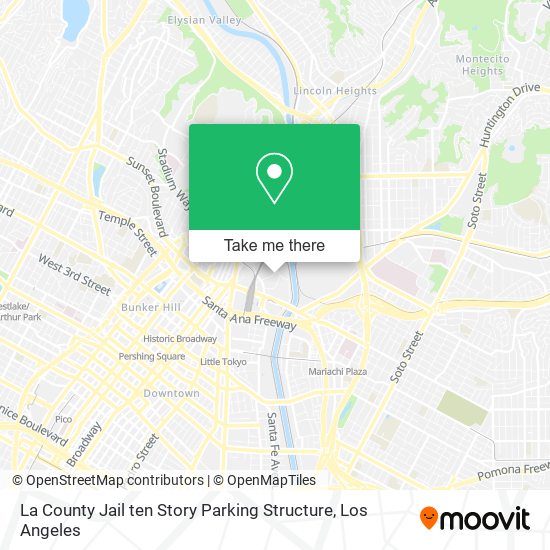 La County Jail ten Story Parking Structure map