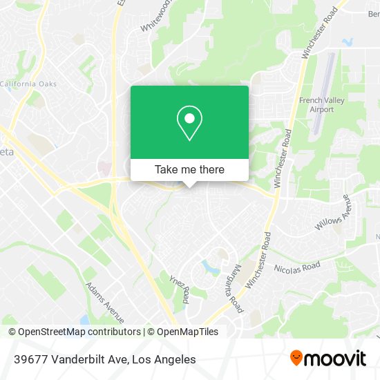 Mapa de 39677 Vanderbilt Ave