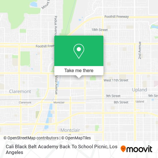 Cali Black Belt Academy Back To School Picnic map