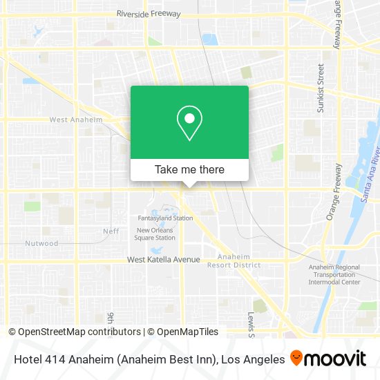 Mapa de Hotel 414 Anaheim (Anaheim Best Inn)