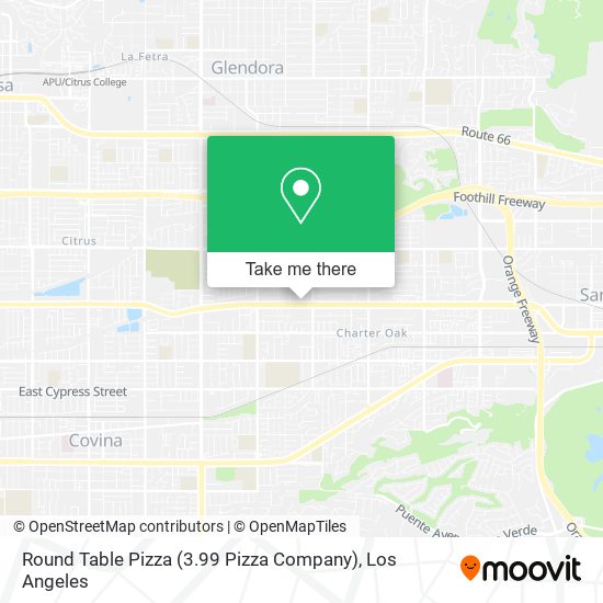 Mapa de Round Table Pizza (3.99 Pizza Company)