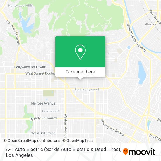 Mapa de A-1 Auto Electric (Sarkis Auto Electric & Used Tires)